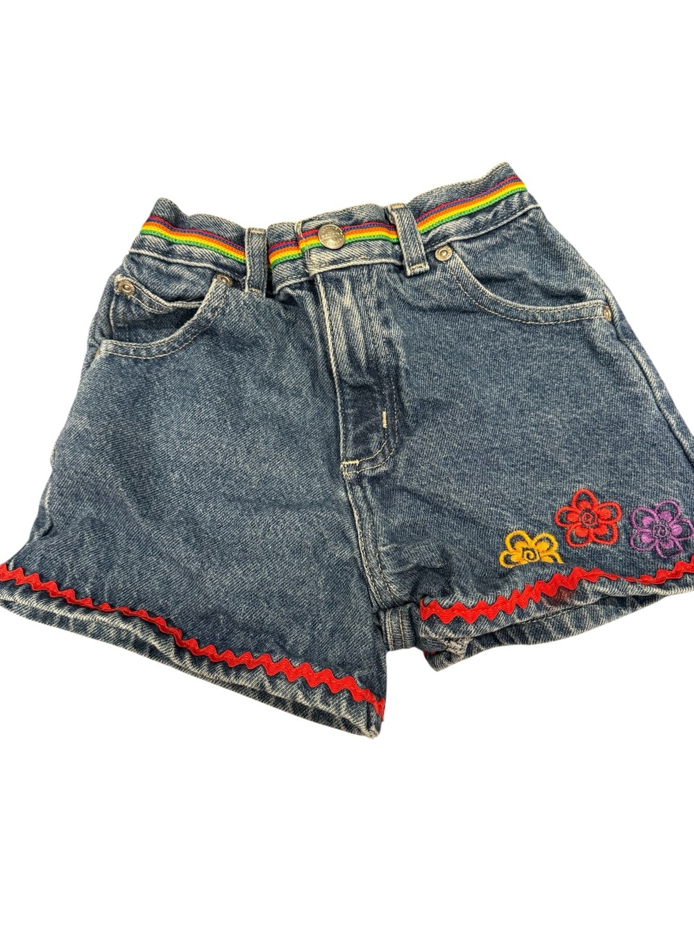 🌈 VTG 90s/Y2K Genuine Sonoma Rainbow Denim Shorts! 🌻100% cotton